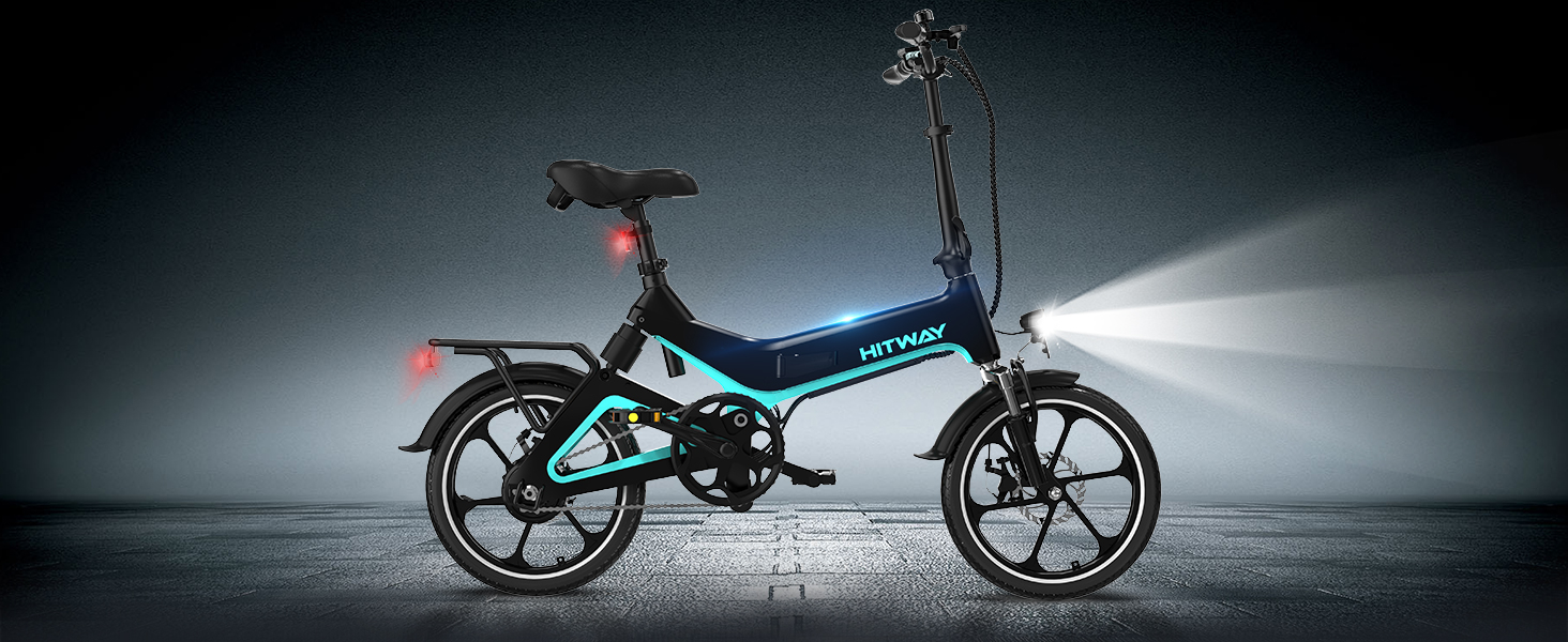 Vélo électrique Pliable HITWAY BK2 - 16 Pouces, 250W, Batterie 36V/7.8Ah - Autonomie 35-70km, Vitesse Max 25km/h