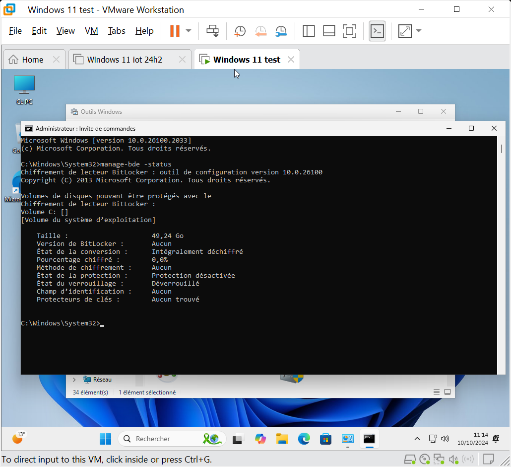 2024-10-10 11_14_28-Windows 11 test - VMware Workstation