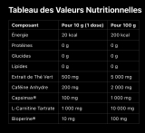 informations nutritionnelles du thermo max pure burn 200g de pure gold protein