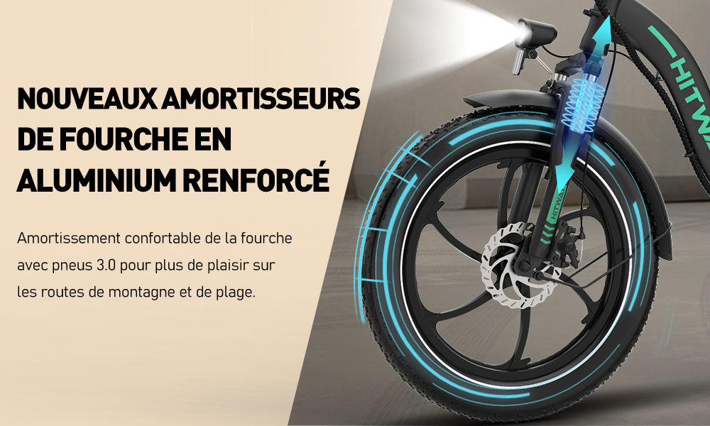 Vélo électrique De Ville Tourrol B1 26 Pouces - Moteur 250W, 7 Vitesses, Autonomie 90km