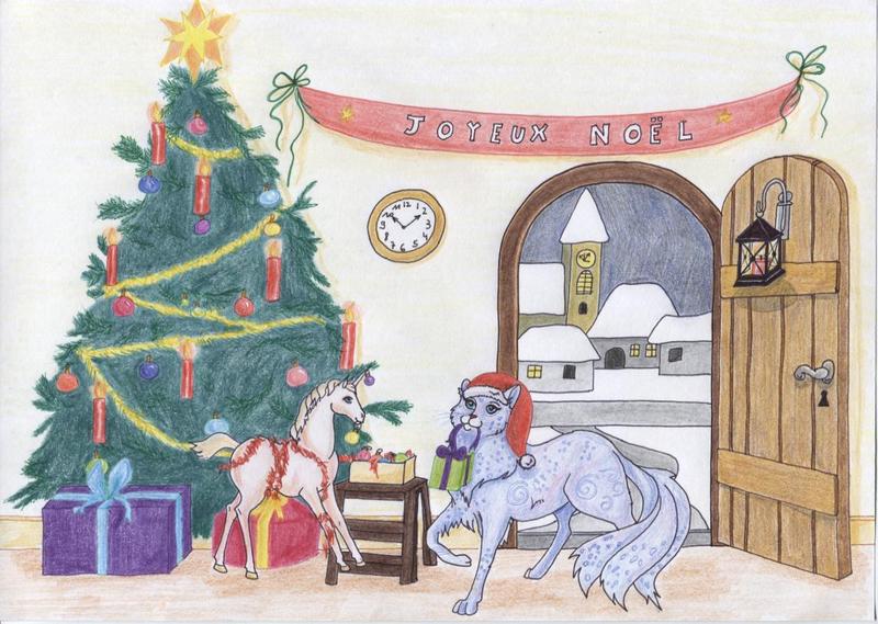 concours dessin No&euml;l 2011 Gothicat Tigereyes