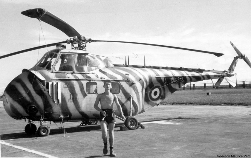 Sikorsky S-55 (H-19B)  55-596 du ELA.52 en 1954 immatricule? F-SDVF et code? VF598.