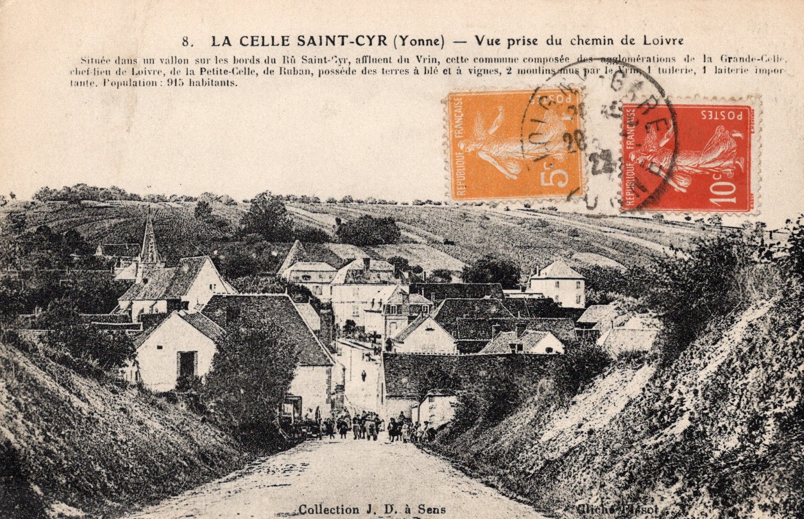 cartes postales anciennes - 36-102 vue prise du chemin de loivre 8