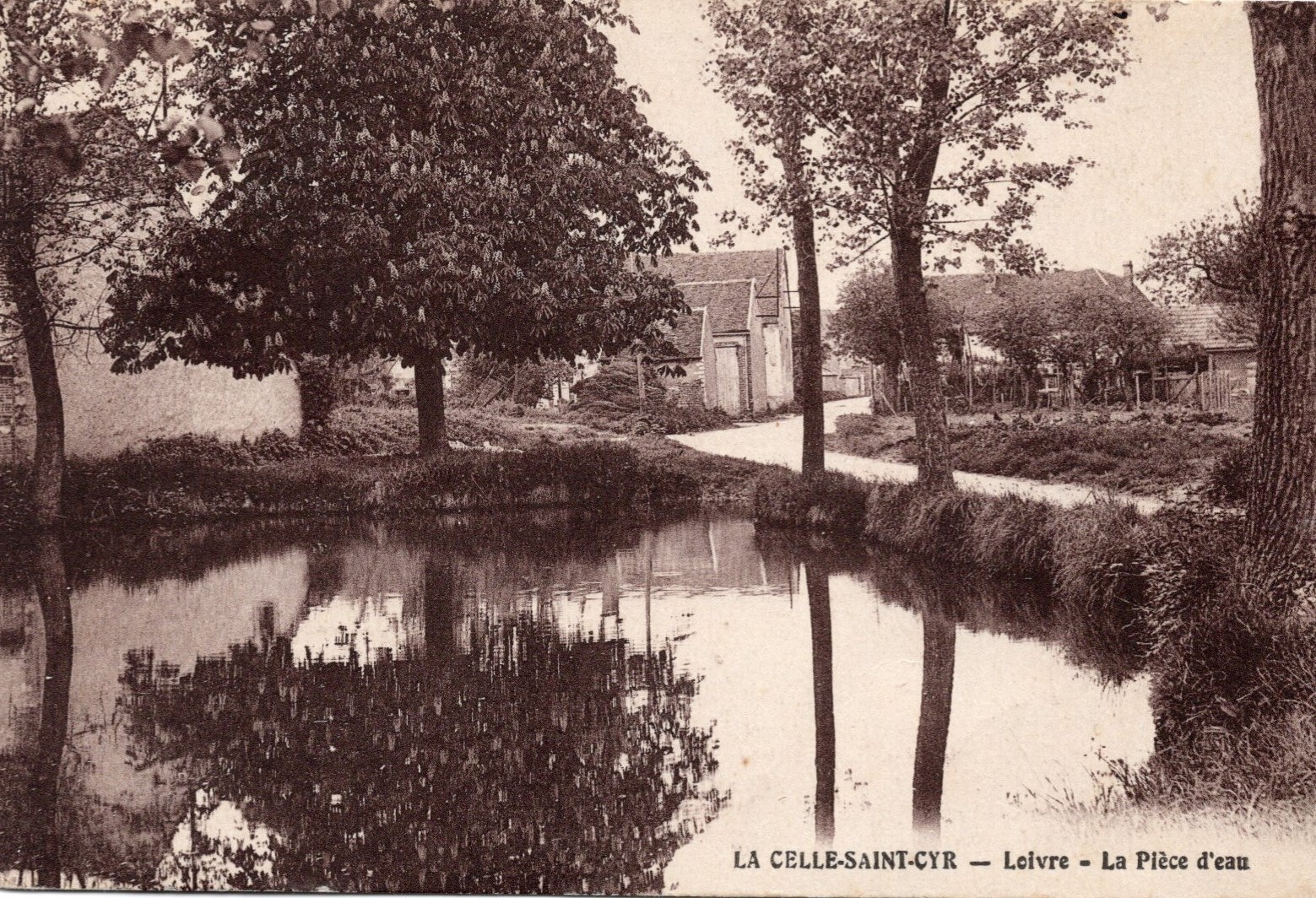 cartes postales anciennes - 37-52 loivre la piece d'eau