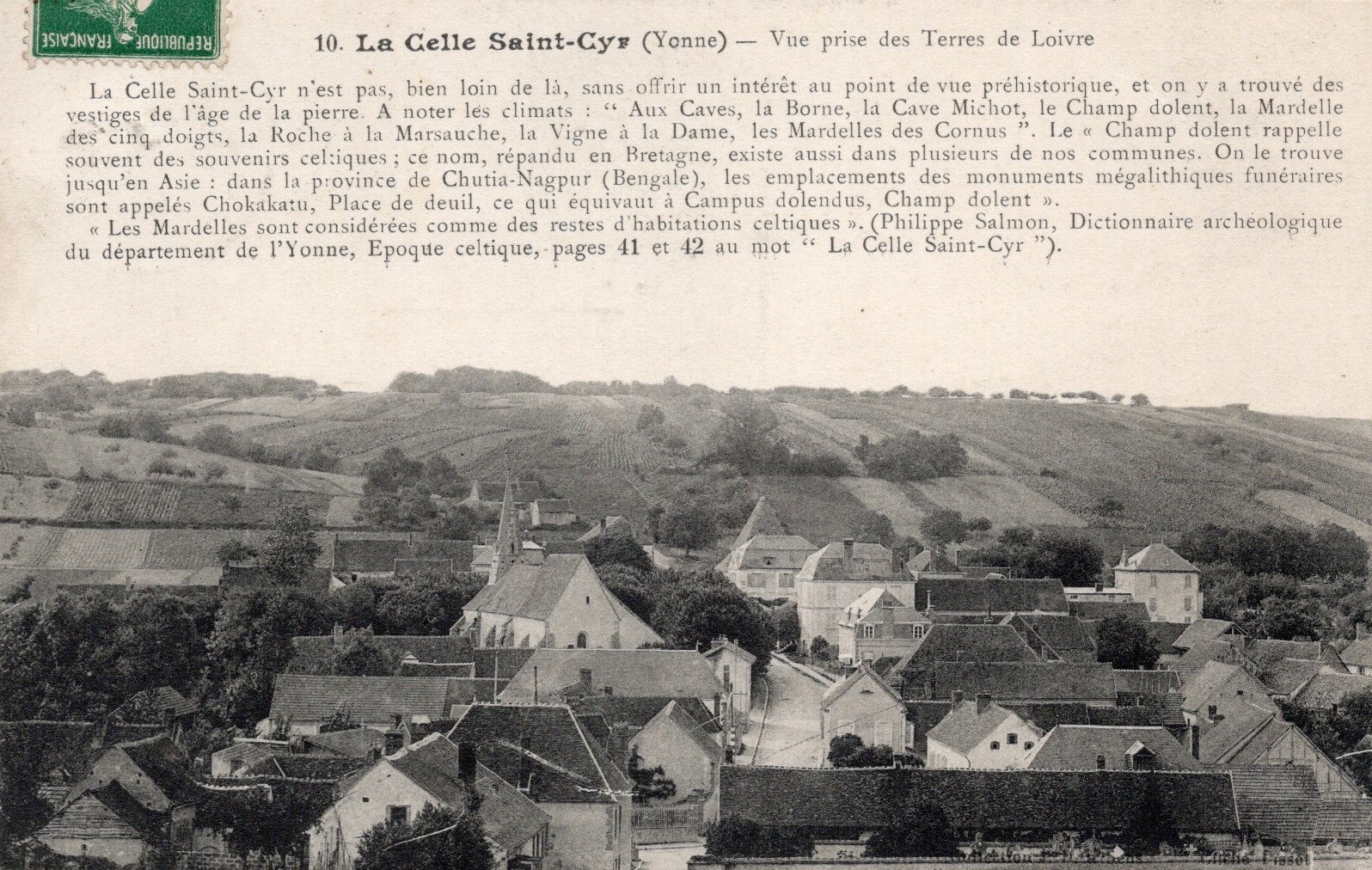 cartes postales anciennes - 38-99 vue prise des terres de loivre 10