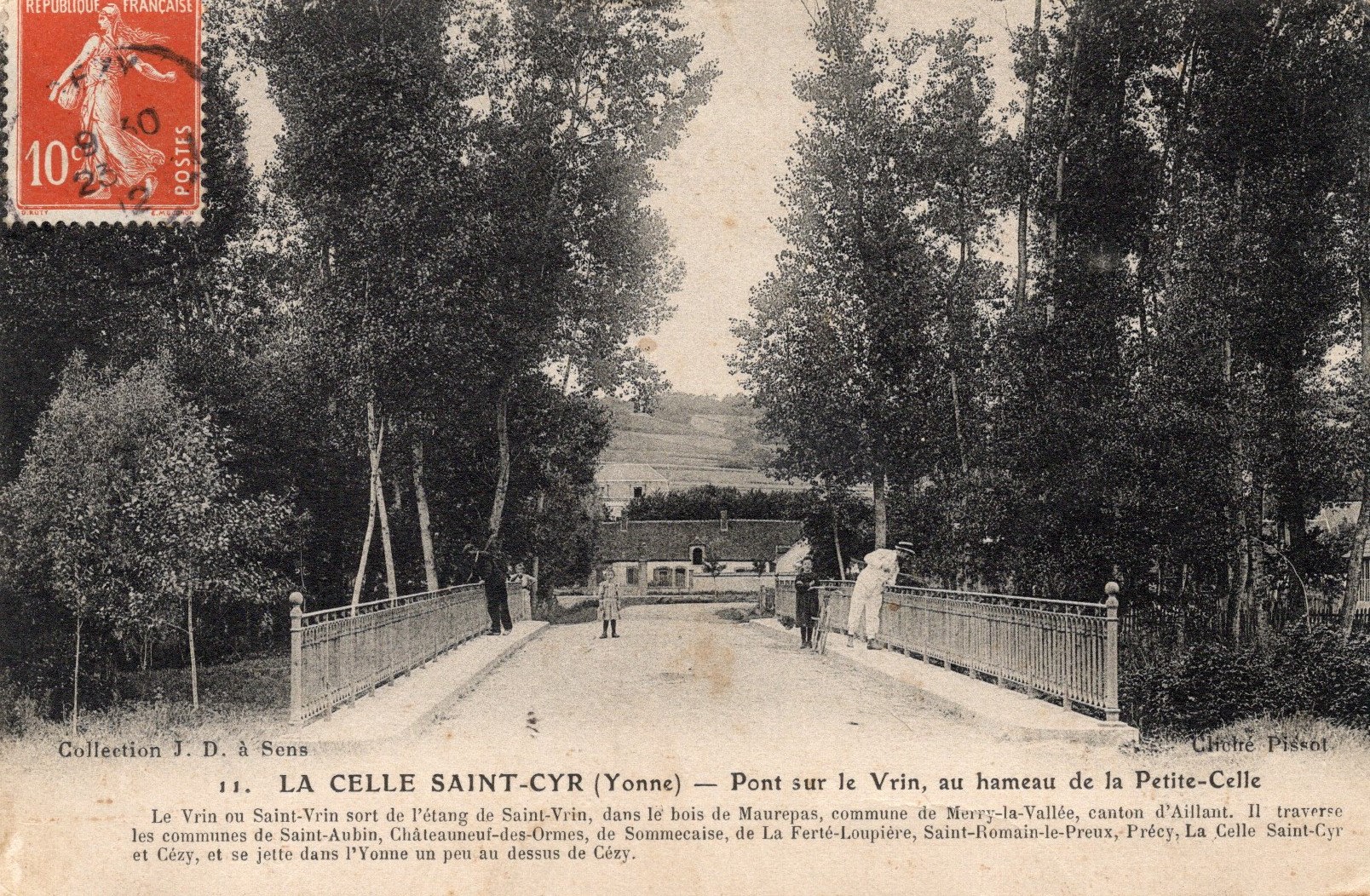 cartes postales anciennes - 46-72 pont sur le vrin a la petite celle 11