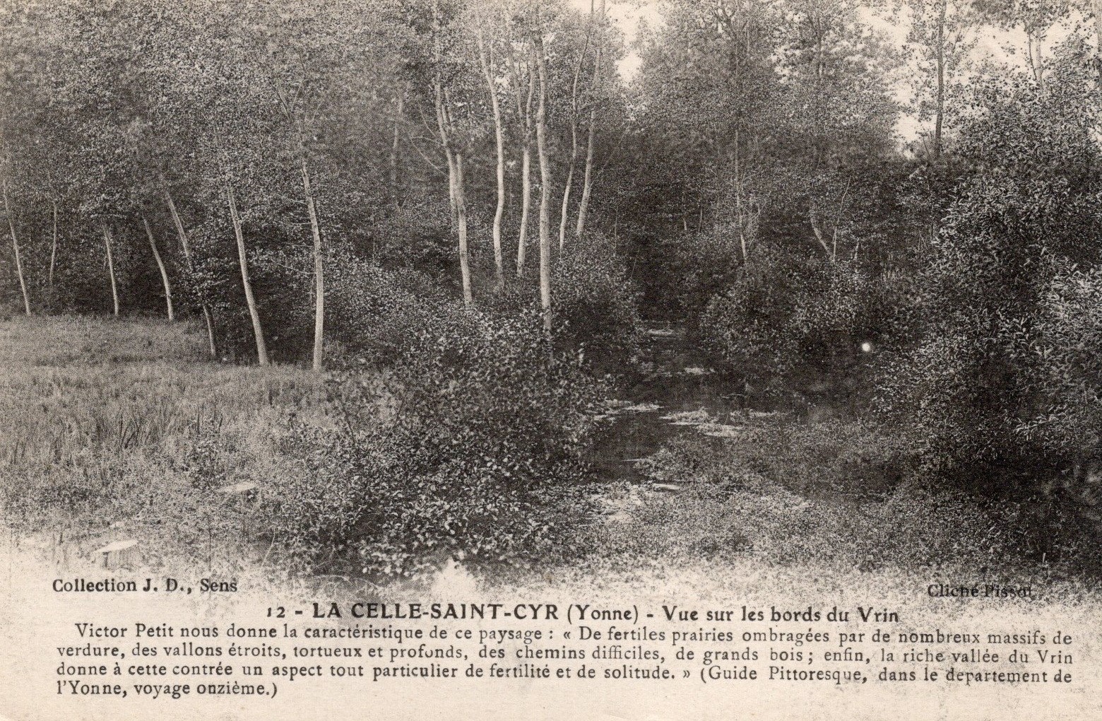 cartes postales anciennes - 49-73 vue sur les bords du vrin 12