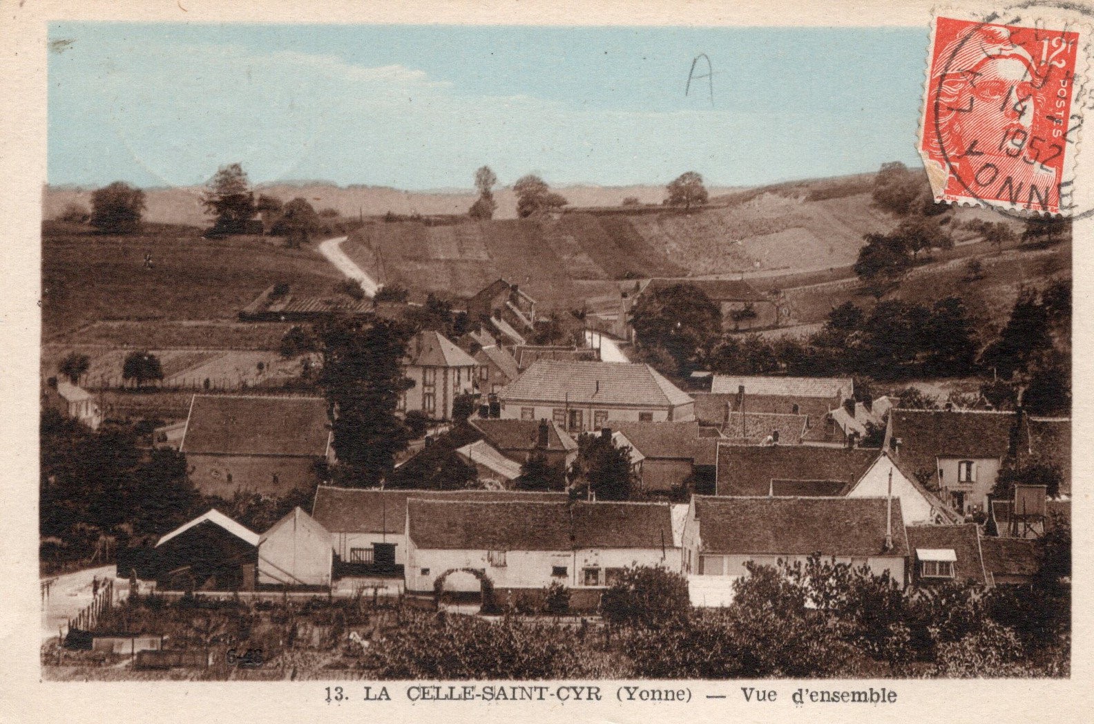 cartes postales anciennes - 52-89 vue generale 13prise route de pinelle