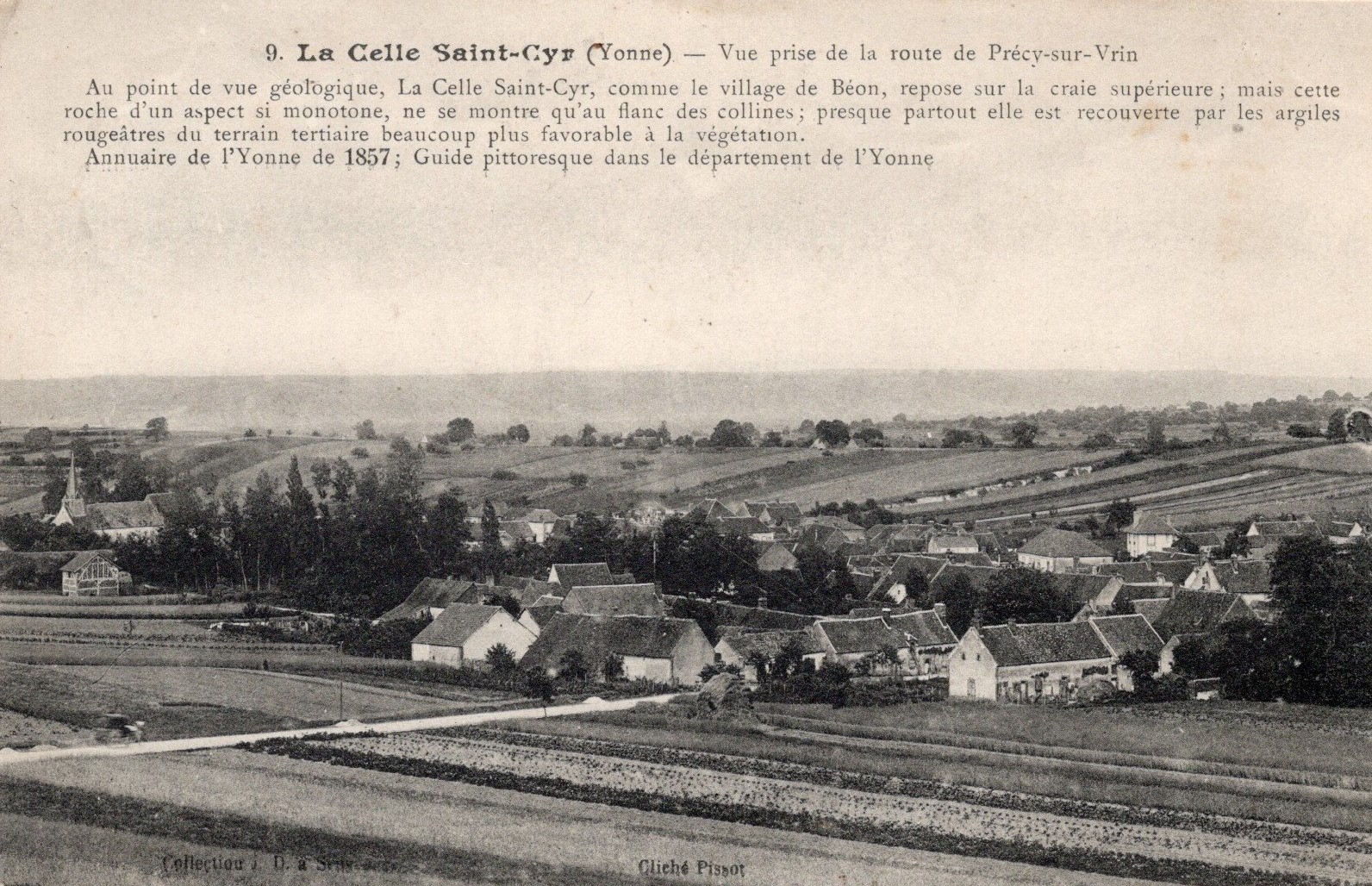 cartes postales anciennes - 54-95 vue prise de la route de precy sur vrin 9