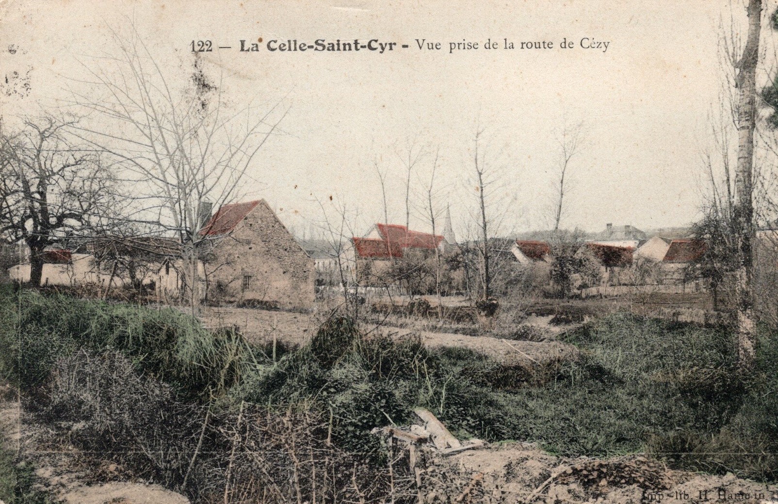 cartes postales anciennes - 58-98 vue prise de la route de cezy 122