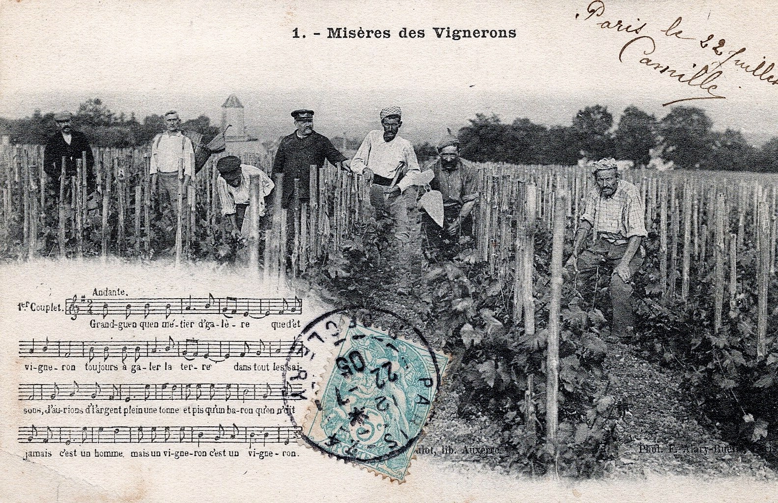 cartes postales anciennes - 62-001 A misere des vigneron 1 1905