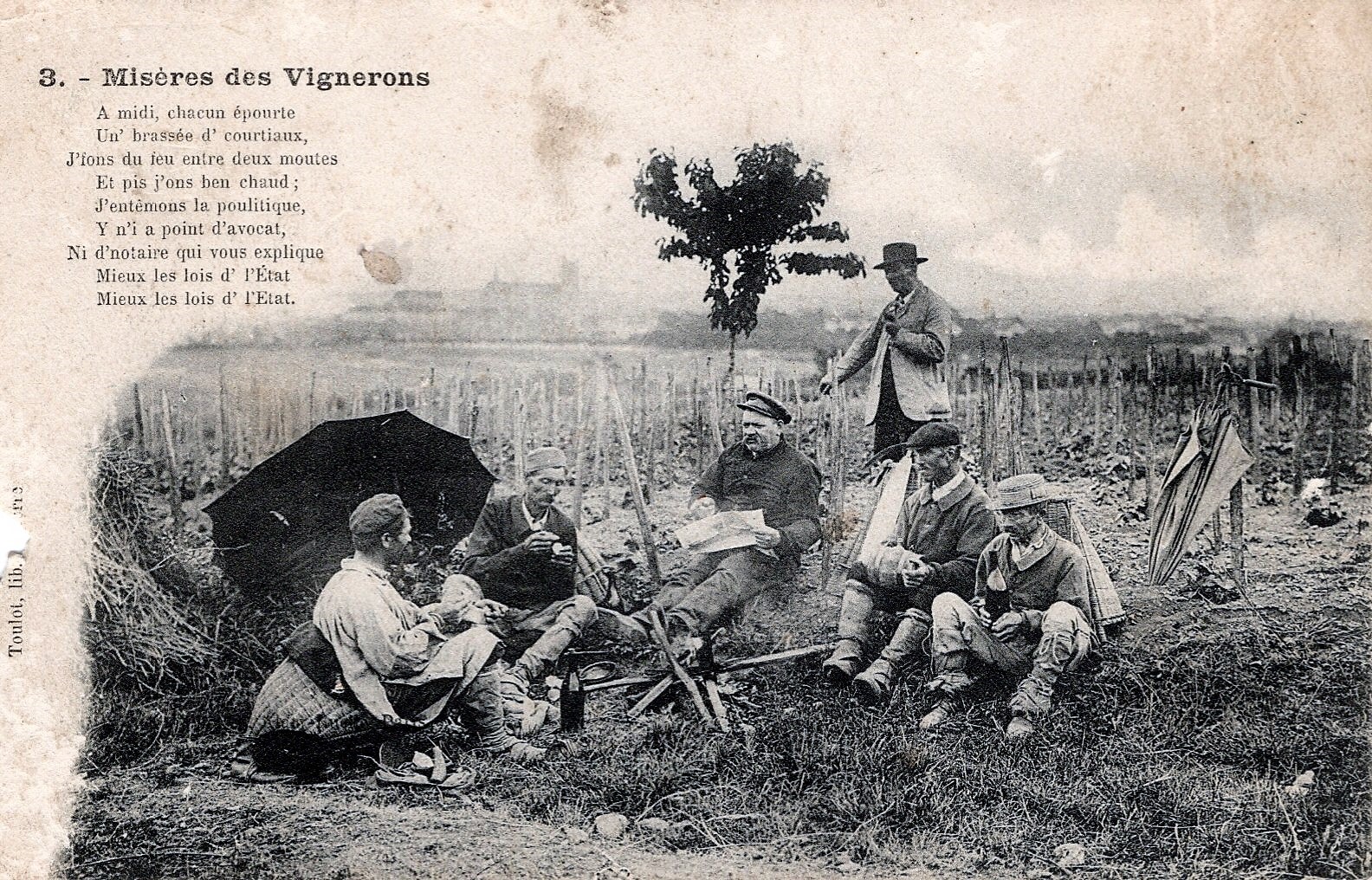 cartes postales anciennes - 63-003 A misere des vignerons 3 non dat&eacute;e