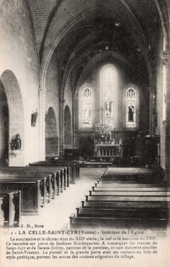 cartes postales anciennes - 3-103 interieur de l'eglise 1