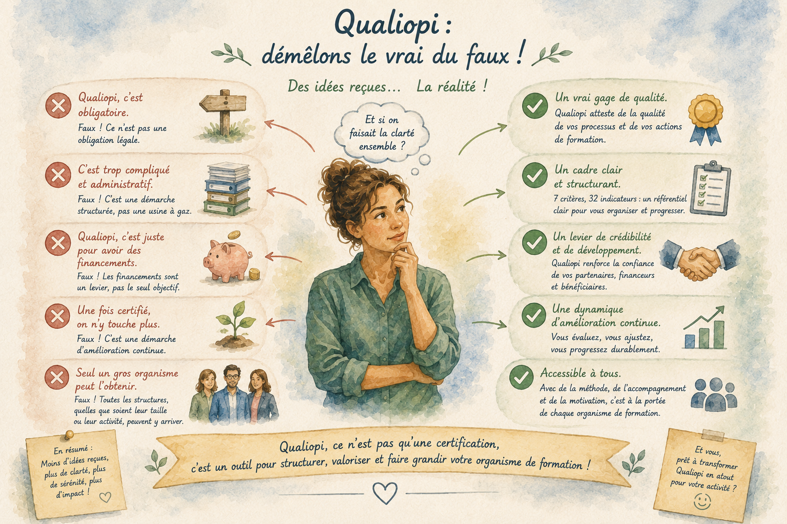 Qualiopi : démêlons le vrai du faux — idées reçues et réalités