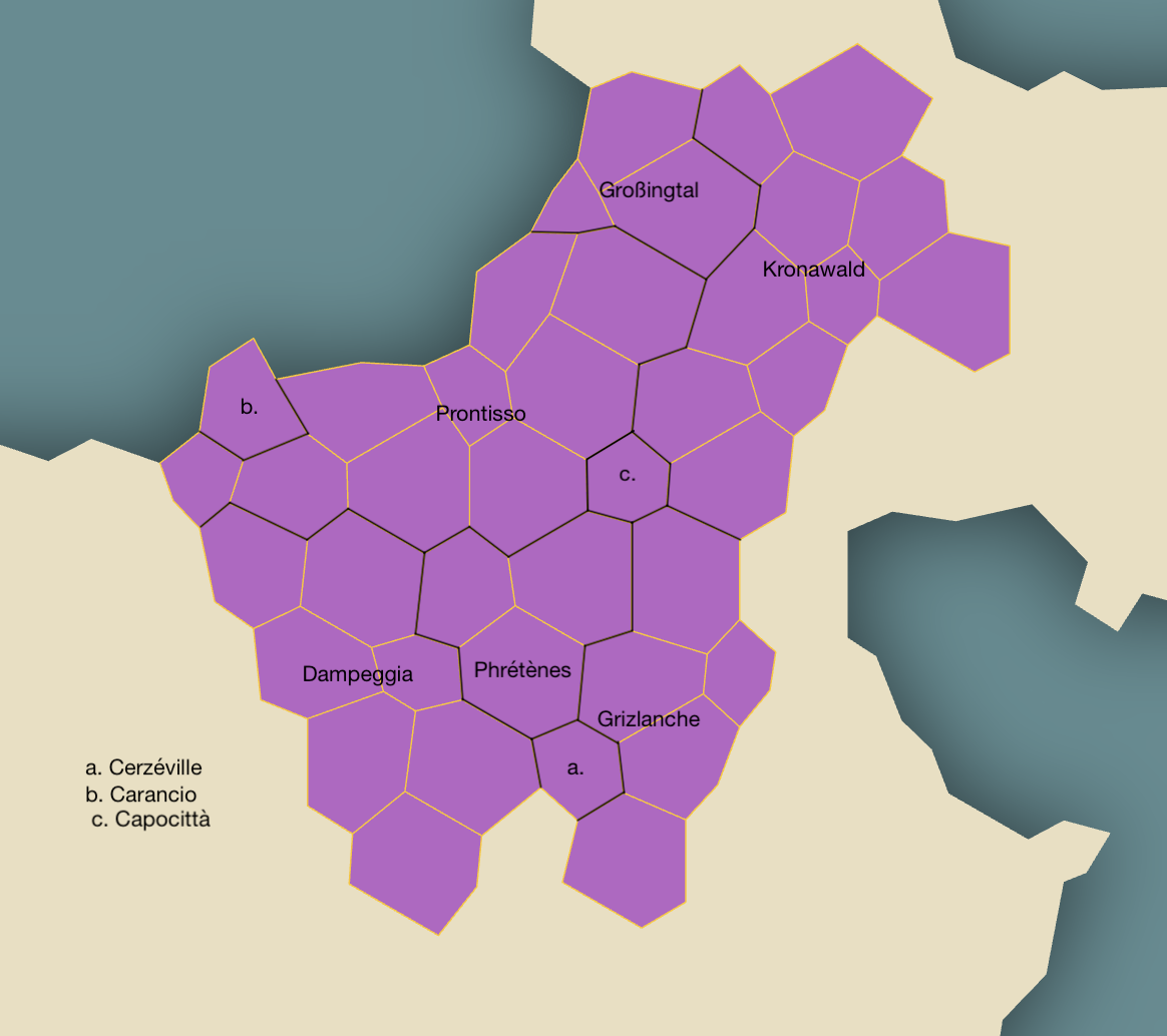 Les régions de la Péelcée