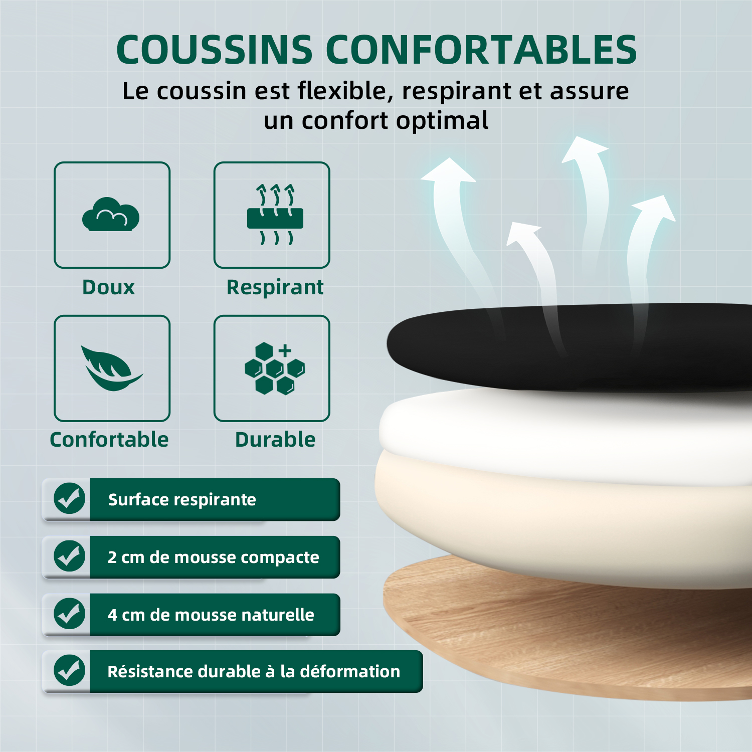 Fonction basculante du fauteuil Adormii jusqu'à 125°