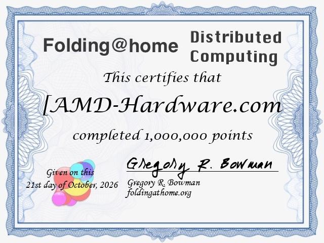 certifs plieurs (galerie) - [AMD-Hardware.com certif=1Mpts